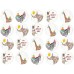 779770T Safari animal party set 20 mini discuri caketoppers comestibile din vafa gata decupate D5cm